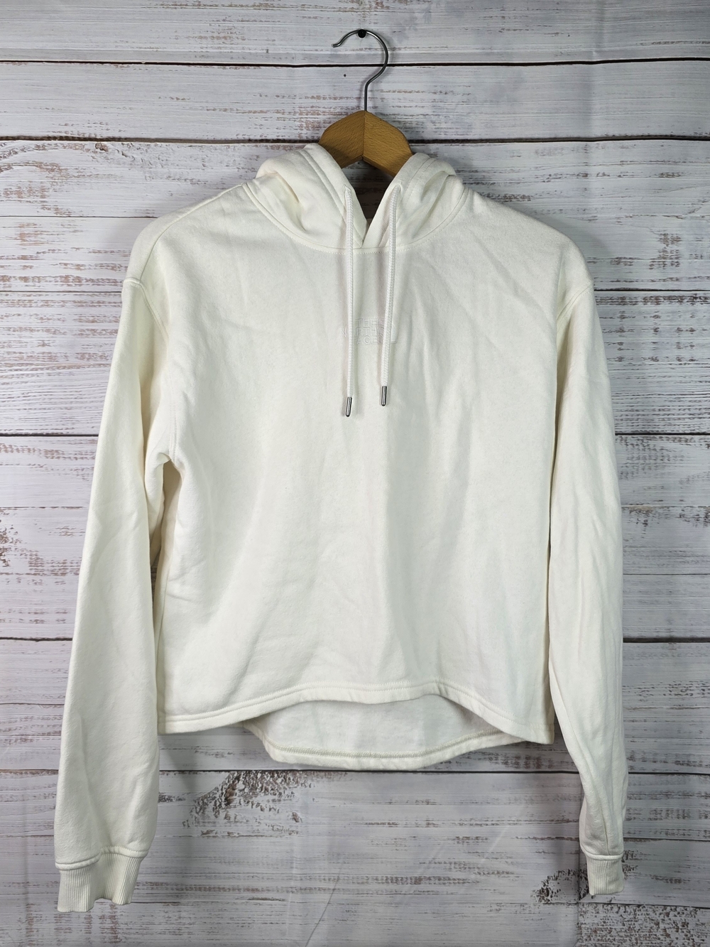 The North Face Women’s Medium Ivory White Cropped Pullover Hoodie